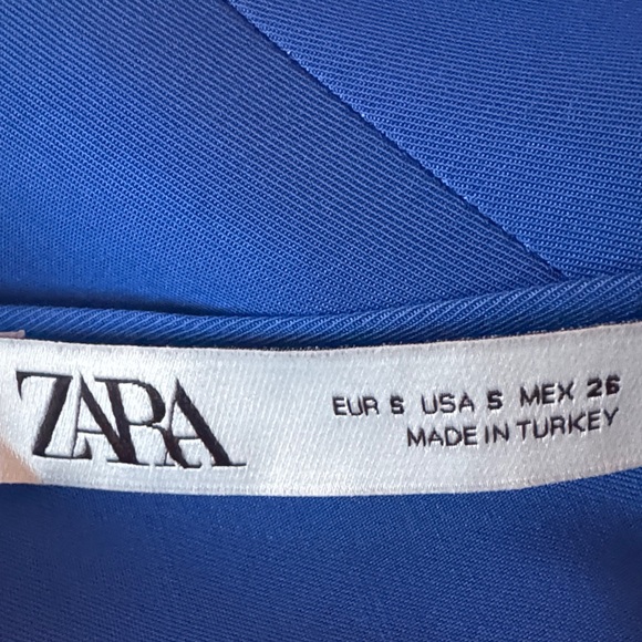 Zara Cobalt Blue V-Neck Blouse - Picture 6 of 6